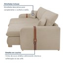 Ver mais imagens de Sofá Cama Retrátil e Reclinável 2 Lugares Pés Madeira Maciça 210cm França Yescasa