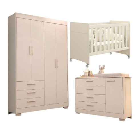 Jogo de Quarto para Bebe Evolution Zaki Areia - Moveisaqui