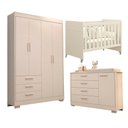 Ver imagem 1 de Jogo de Quarto para Bebe Evolution Zaki Areia - Moveisaqui