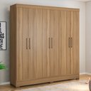 Ver imagem 2 de Guarda Roupa Casal 6 Portas 3 Gavetas Pratico D02 Amendola Touch - Mpozenato