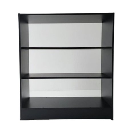 Balcão com Prateleira 100% Mdf Lojas e Comércios Preto Desmontado - Suprema Móveis