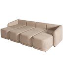 Ver imagem 6 de Sofá Cama para Sala de Estar 5 Lugares 436cm Montserrat K01 Veludo Bege - Lyam Decor
