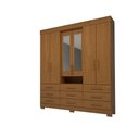 Ver imagem 4 de Guarda Roupa Casal Bolívia com Espelho 6 Portas 9 Gavetas 100% Mdf Linhamobília Cinamomo