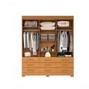Ver imagem 5 de Guarda Roupa Casal Bolívia com Espelho 6 Portas 9 Gavetas 100% Mdf Linhamobília Cinamomo
