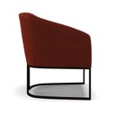 Ver mais imagens de Kit 2 Poltronas Stella Bouclê Base Metálica Industrial Preto - D'Rossi Cor Terra