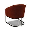 Ver imagem 7 de Kit 2 Poltronas Stella Bouclê Base Metálica Industrial Preto - D'Rossi Cor Terra