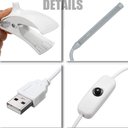 Ver imagem 4 de Abajur Luminária Mesa Led Bivolt Quarto Sala Estudo Trabalho Garra Fina P