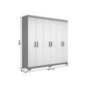 Ver imagem 3 de Guarda Roupa 6 Portas e 2 Gavetas Lana Nature/off White - Acp