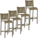 Ver imagem 1 de 4 Banqueta Haiti em Corda Náutica Alumínio Balcão Edícula Cozinha Trama Original