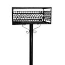 Ver imagem 1 de Lixeira de Rua em Aço Área Externa Lixeira de Calçada Cesto de Lixo Grande Resistente