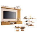 Ver imagem 1 de Painel Suspenso Lets Cinamomo Off White com Kit Mesa de Centro Sky e Aparador Infinity Cinamomo - Hb