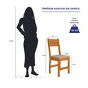 Ver imagem 4 de Kit 2 Cadeiras de Jantar Milano Bege Base Freijó