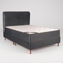 Ver imagem 2 de Cama Box com Colchão Queen Milão Pillow Top Molas Ensacadas Tecido Veludo Cinza Bom Pastor Móveis