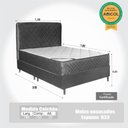 Ver imagem 3 de Cama Box com Colchão Queen Milão Pillow Top Molas Ensacadas Tecido Veludo Cinza Bom Pastor Móveis