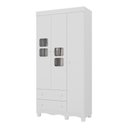 Ver imagem 2 de Guarda-roupa Infantil 92cm com Vidro 3 Portas e 2 Gavetas Luna Multimóveis Mp4412 Branco