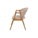 Ver imagem 4 de Cadeira de Jantar Estofada Elysia Conforto Anatômico Madeira Maciça:linho Areia