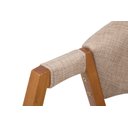 Ver imagem 5 de Cadeira de Jantar Estofada Elysia Conforto Anatômico Madeira Maciça:linho Areia