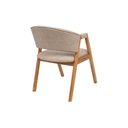 Ver imagem 2 de Cadeira de Jantar Estofada Elysia Conforto Anatômico Madeira Maciça:linho Areia