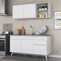 Armário de Cozinha Compacta Veneza Multimóveis Mp2079.891 Branco - 2