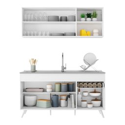 Armário de Cozinha Compacta Veneza Multimóveis Mp2079.891 Branco - 6