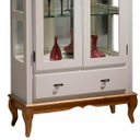 Ver imagem 3 de Cristaleira Clássica 2 Pts 1 Gv 60303el - (off White C/ Imbúia)