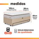 Ver imagem 3 de Cama Bibox Baú com Colchão City Solteiro e Cama Auxiliar Conjugada 88x188x69cm Bela