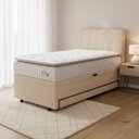 Ver imagem 2 de Cama Bibox Baú com Colchão City Solteiro e Cama Auxiliar Conjugada 88x188x69cm Bela