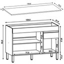 Ver imagem 4 de Balcão Gabinete para Pia com Tampo 120cm Lina K02 Supremo - Mpozenato