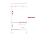 Ver imagem 5 de Roupeiro Mobi 4 Portas 2 Gavetas Premium Quarto da Criança Moderno Cor Branco/rosa