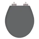 Ver imagem 1 de Assento Sanitário Soft Close Oval Quartzo (Cinza Escuro) para vaso Ideal Standard