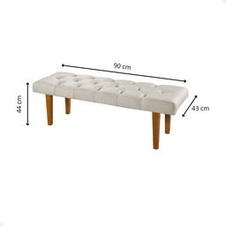 Recamier Puff Estofado para Quarto Closet Banqueta Decoração - 2