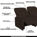 Ver imagem 4 de Poltrona Reclinável para Sala de Cinema 3 Lugares Sora Veludo Marrom FH1 - D'Rossi