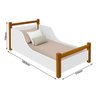 Cama Infantil em Madeira Maciça e MDF Luna Branco/Mel Com Colchão Probel - 4