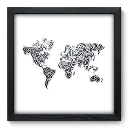 Quadro Decorativo - Mapa Mundi - 255qdmp - 1 Quadro Decorativo - Mapa Mundi - 255qdmp - 1