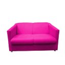 Ver imagem 2 de Kit Namoradeira + 2 Poltronas Decorativa Biane Couro Rosa Pink Pés Cromado Ms Decor