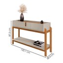 Ver imagem 3 de Kit Buffet Aparador 4 Portas 2 Gavetas Lizz Off White Cedro Dcasa