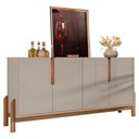 Ver imagem 6 de Kit Buffet Aparador 4 Portas 2 Gavetas Lizz Off White Cedro Dcasa