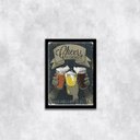 Ver imagem 1 de Quadro Beer Cheers - Um Brinde a Diversidade 33x24cm - com vidro:Madeira preta