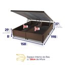 Ver imagem 6 de Cama Box Baú Lagos Molas Ensacadas Queen 158x198 King House