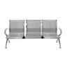 Cadeira Longarina 3 Lugares Cromado Prata - 2