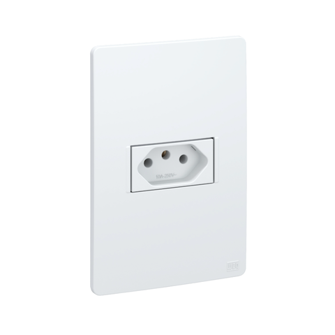 Conjunto 1 Tomada 10a 2p+t com Placa Branco Esatta Weg