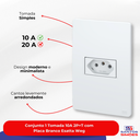 Ver imagem 4 de Conjunto 1 Tomada 10a 2p+t com Placa Branco Esatta Weg