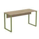 Ver imagem 1 de Mesa Escritório P25 Tub Pandin 150 Cm (larg) X 70 Cm (prof) Tampo Mdp Noce Pé Aço Tubular Verde