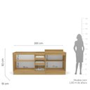 Ver imagem 3 de Cozinha 2 Peças Balcão 3 Gavetas e Balcão com Tampo Campanele Bege/Nogueira/Off White