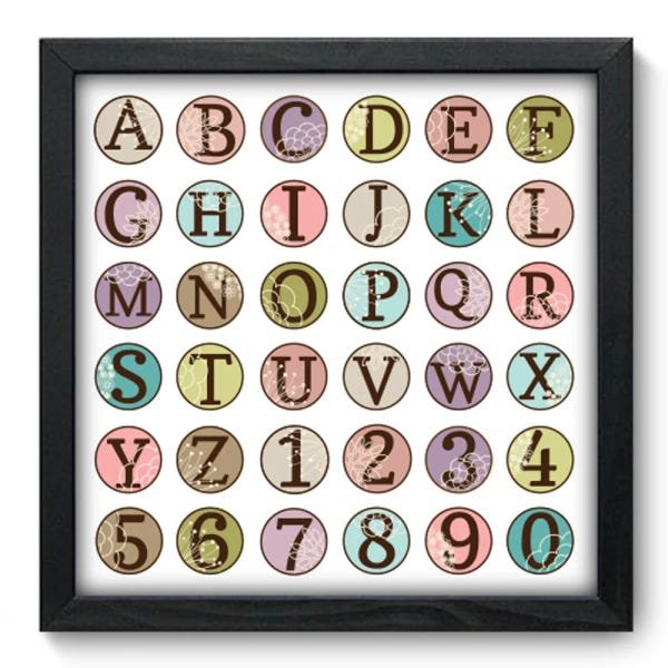 Quadro Decorativo - Alfabeto - 042qdip - 1