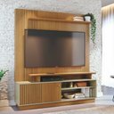 Ver imagem 1 de Rack Painel de Tv Frisado com Prateleira Ares 160cm Eras 654 Madetec