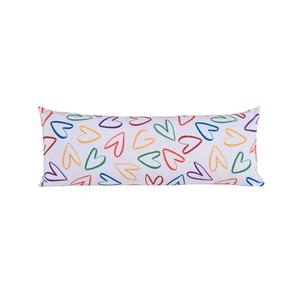 Capa para Travesseiro Fofuxão Colorê 1 Peça 1,46m X 46cm 100% Poliéster com Zíper - Love