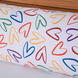 Capa para Travesseiro Fofuxão Colorê 1 Peça 1,46m X 46cm 100% Poliéster com Zíper - Love - 3