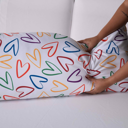 Capa para Travesseiro Fofuxão Colorê 1 Peça 1,46m X 46cm 100% Poliéster com Zíper - Love - 6