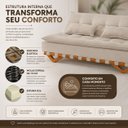Ver imagem 6 de Sofá Cama Casal Lumi 3 Lugares 1,90m Linho com Pillow Top - Bege